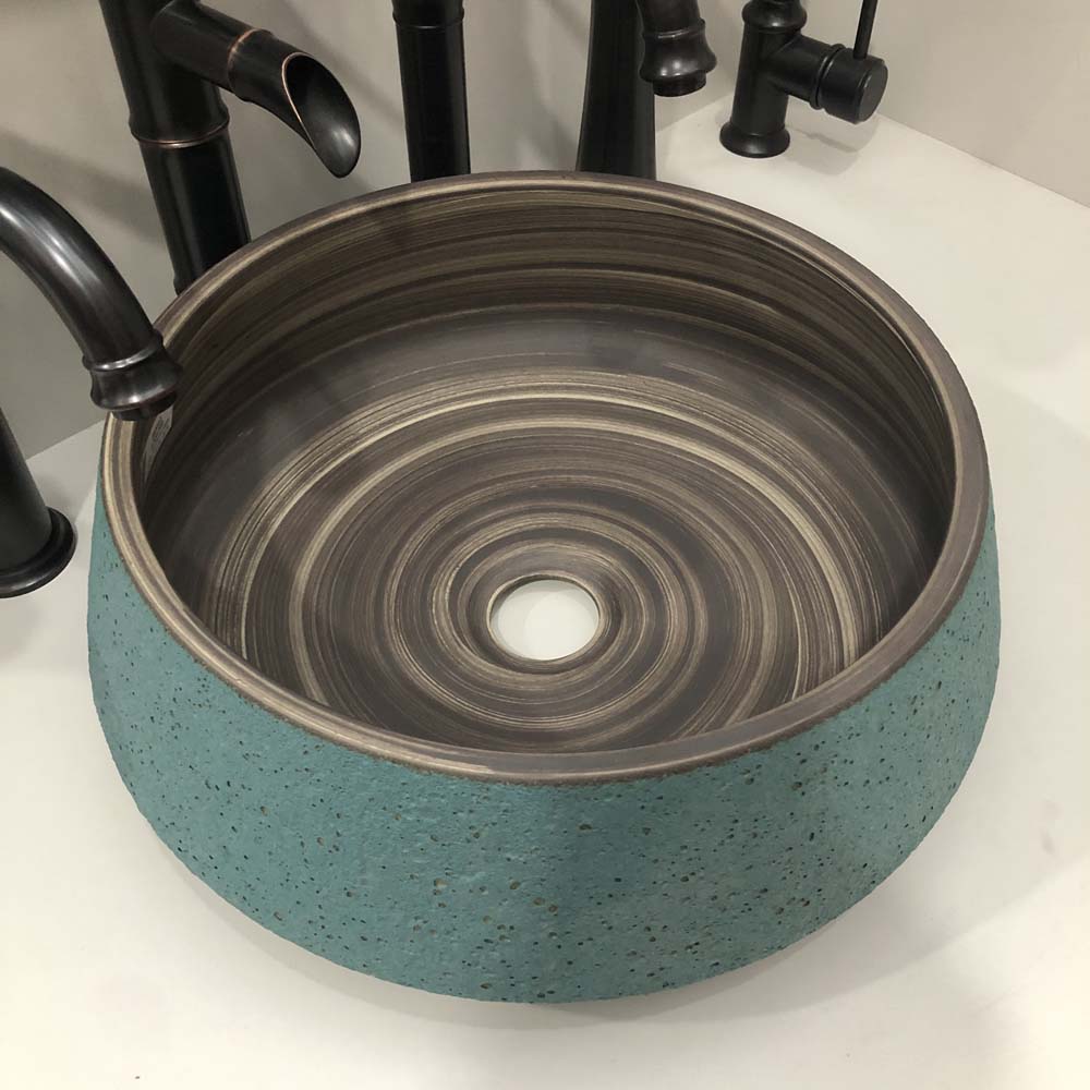 Chậu lavabo đặt bàn Kanly bằng sứ SU012