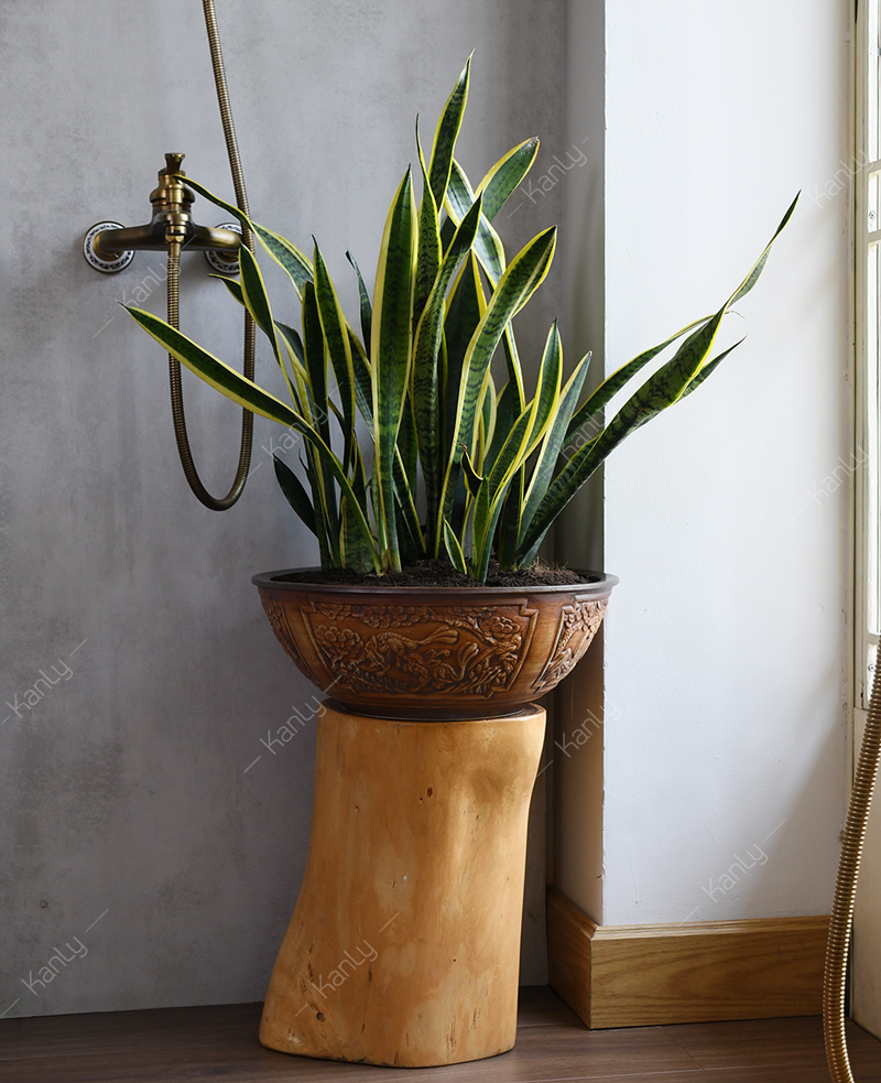 Chậu lavabo đặt bàn Kanly bằng sứ SU114