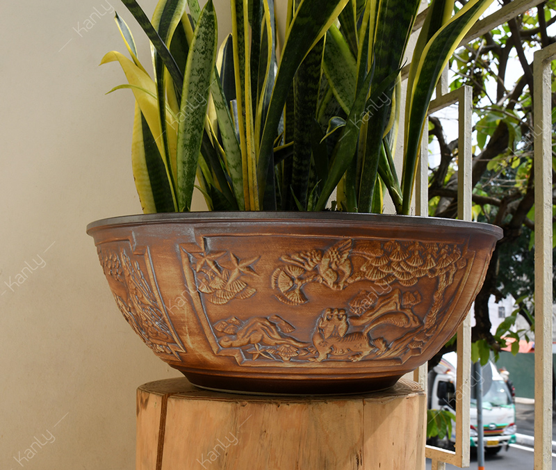 Chậu lavabo đặt bàn Kanly bằng sứ SU114