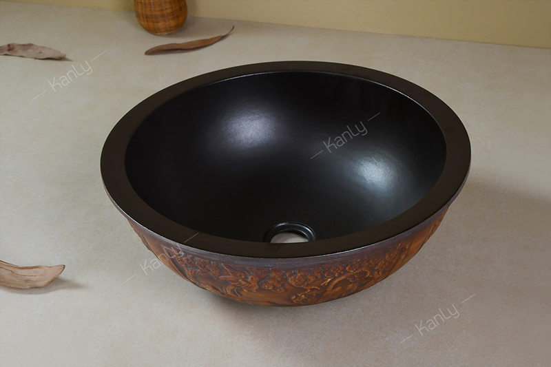 Chậu lavabo đặt bàn Kanly bằng sứ SU114