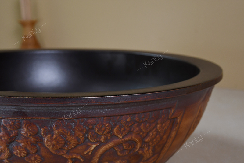 Chậu lavabo đặt bàn Kanly bằng sứ SU114