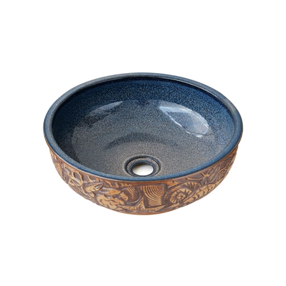 Chậu lavabo đặt bàn Kanly bằng gốm sứ mỹ thuật SU115