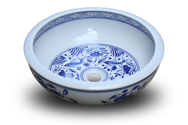 Chậu lavabo đặt bàn Kanly bằng sứ SU119