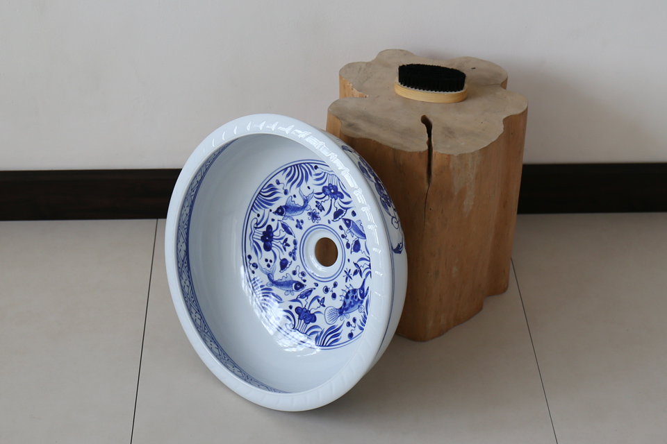 Chậu lavabo đặt bàn Kanly bằng sứ SU119