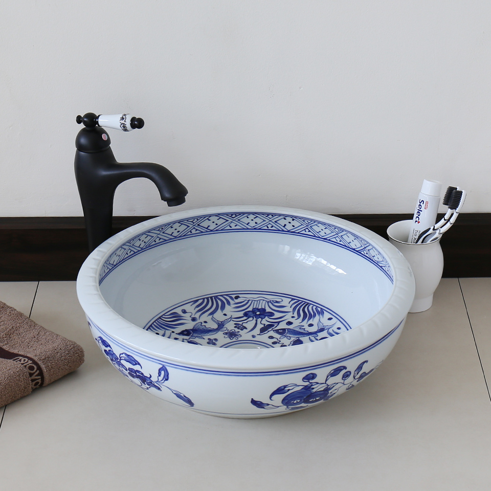 Chậu lavabo đặt bàn Kanly bằng sứ SU119