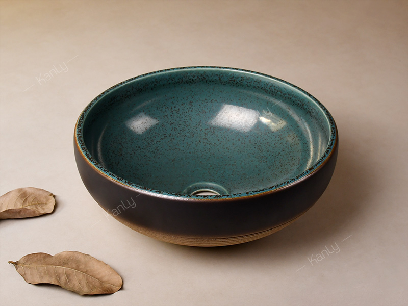 Chậu lavabo đặt bàn Kanly bằng sứ SU123