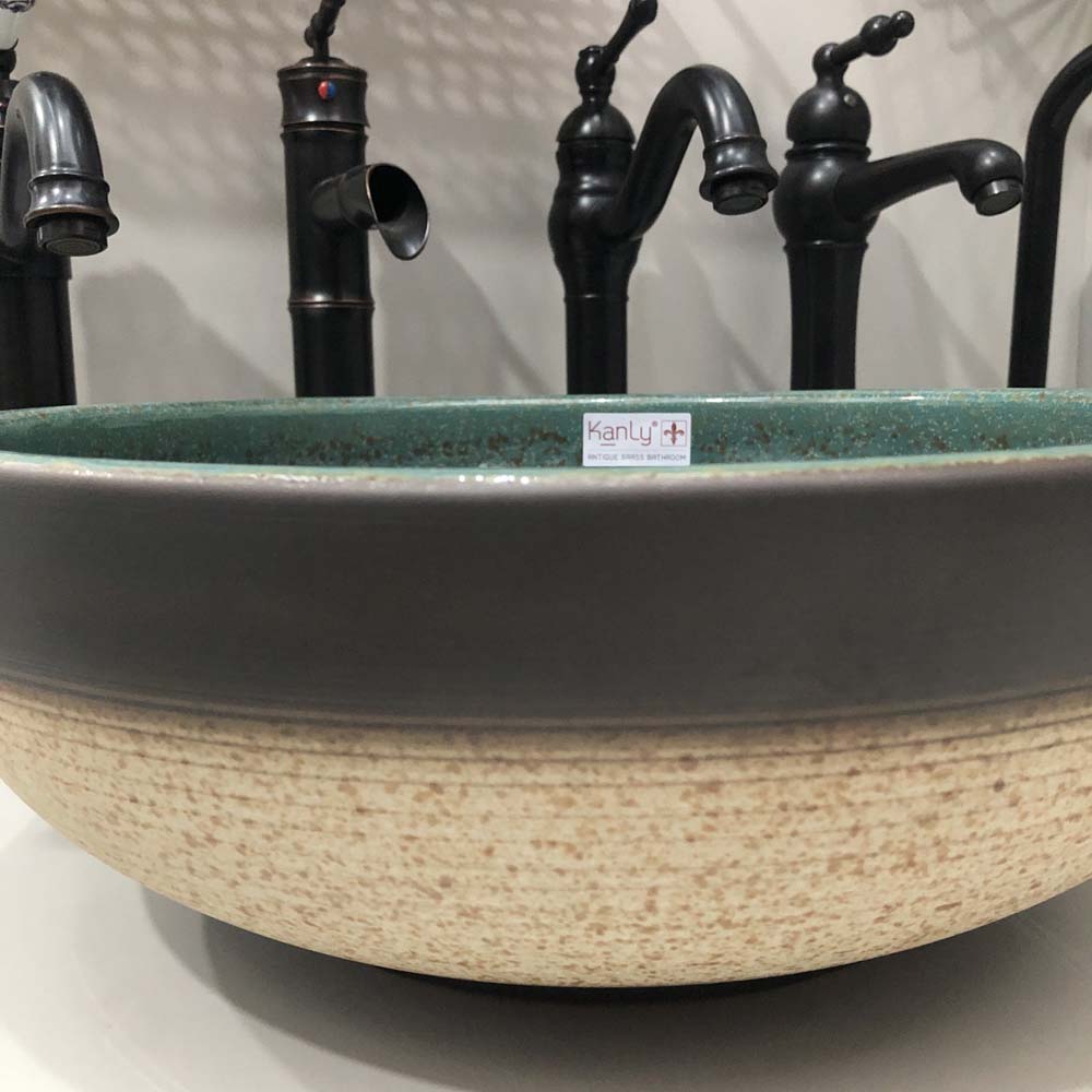 Chậu lavabo đặt bàn Kanly bằng sứ SU123