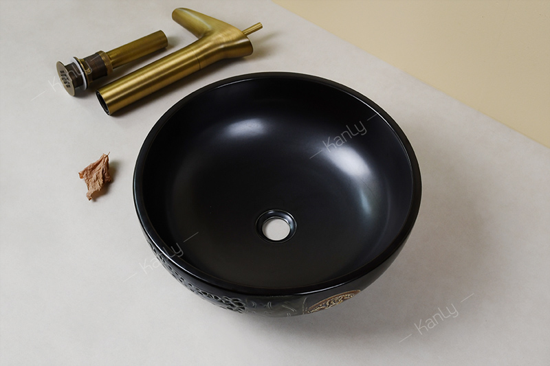 Chậu lavabo đặt bàn Kanly bằng sứ SU142