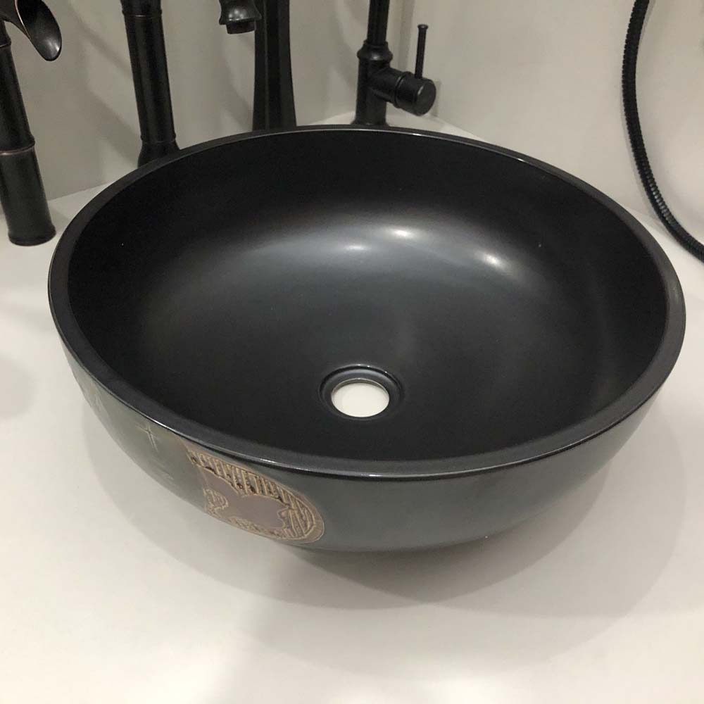 Chậu lavabo đặt bàn Kanly bằng sứ SU142