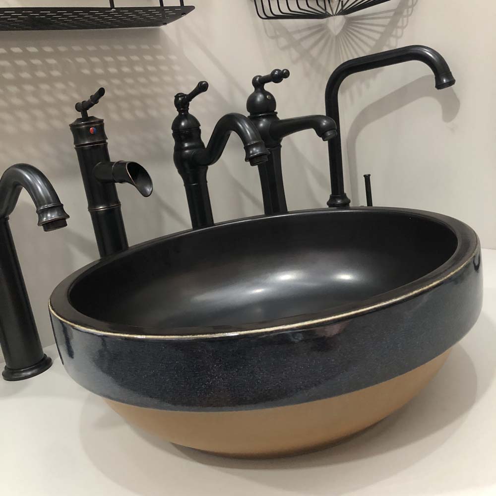 Chậu lavabo đặt bàn Kanly sứ hoa văn SU311