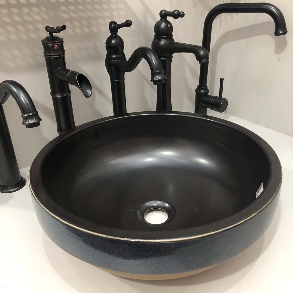 Chậu lavabo đặt bàn Kanly sứ hoa văn SU311