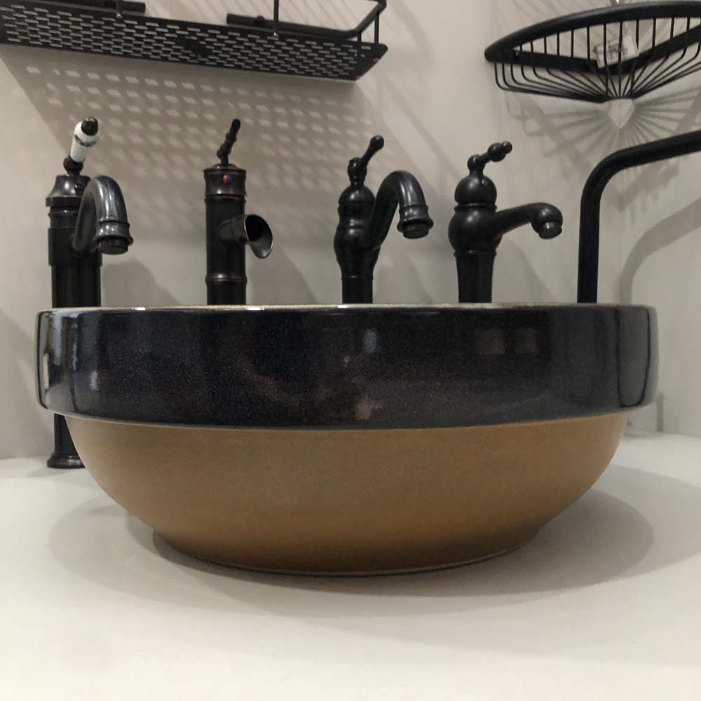 Chậu lavabo đặt bàn Kanly sứ hoa văn SU311