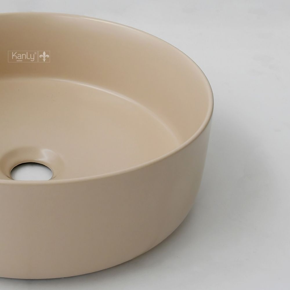 Chậu lavabo đặt bàn Kanly bằng sứ côn SU5211