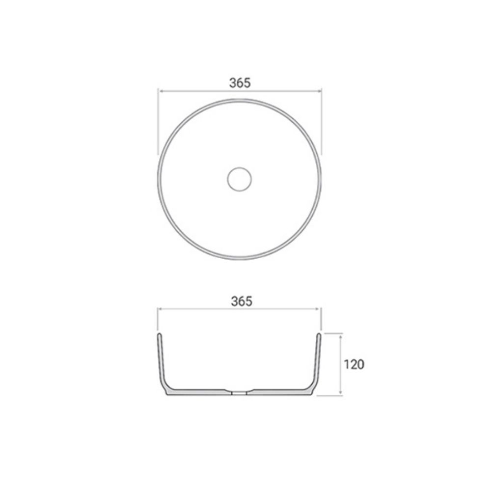 Chậu lavabo đặt bàn Kanly bằng sứ côn SU5211