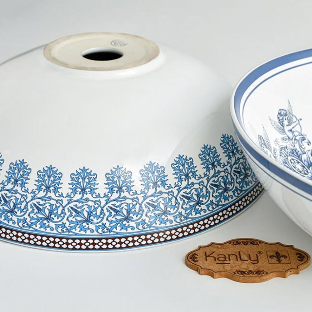 Chậu lavabo đặt bàn Kanly bằng gốm sứ SU711