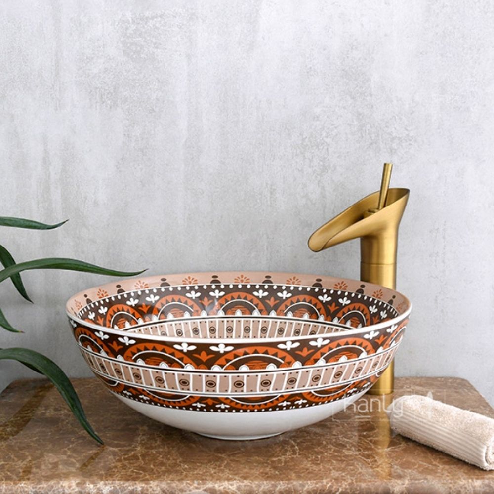 Chậu lavabo đặt bàn Kanly sứ mỹ thuật SU712