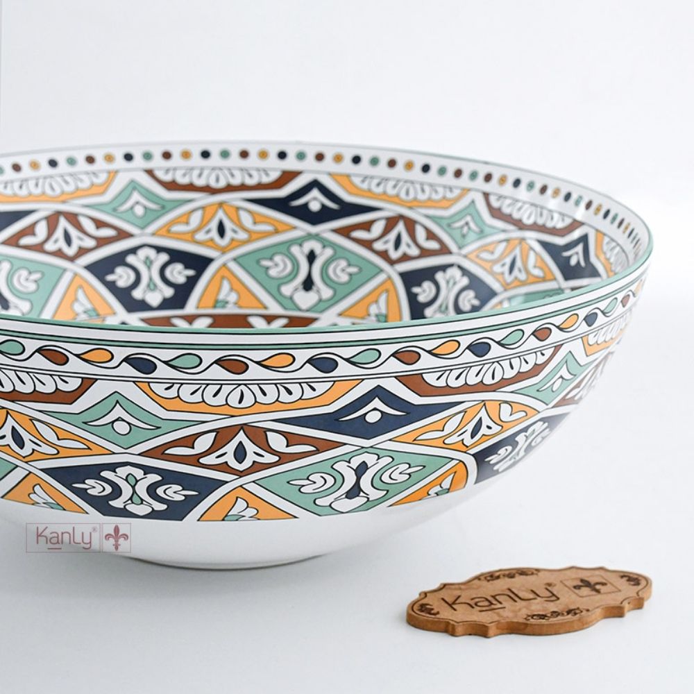 Chậu lavabo đặt bàn Kanly sứ mỹ thuật SU714