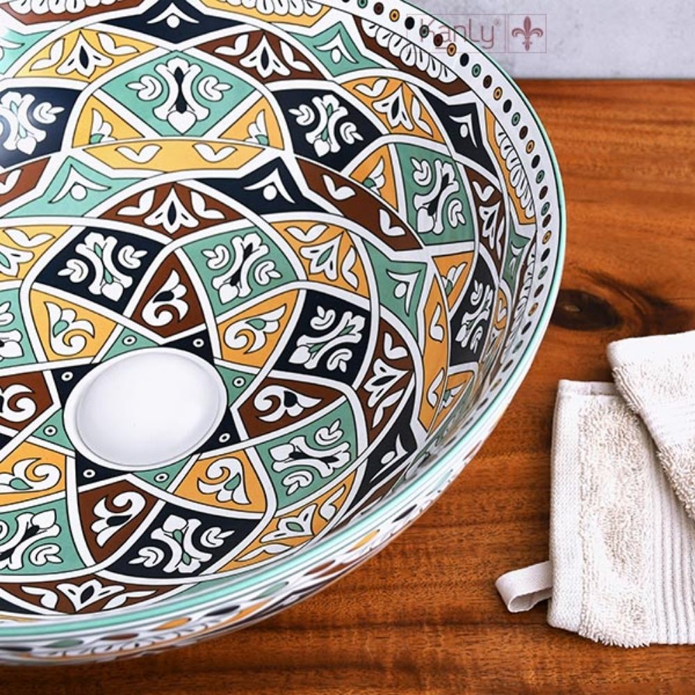 Chậu lavabo đặt bàn Kanly sứ mỹ thuật SU714