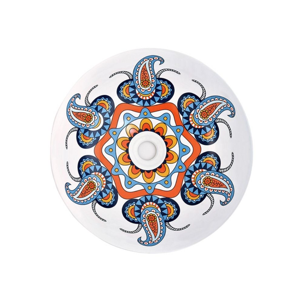 Chậu lavabo đặt bàn Kanly sứ hoa văn SU716