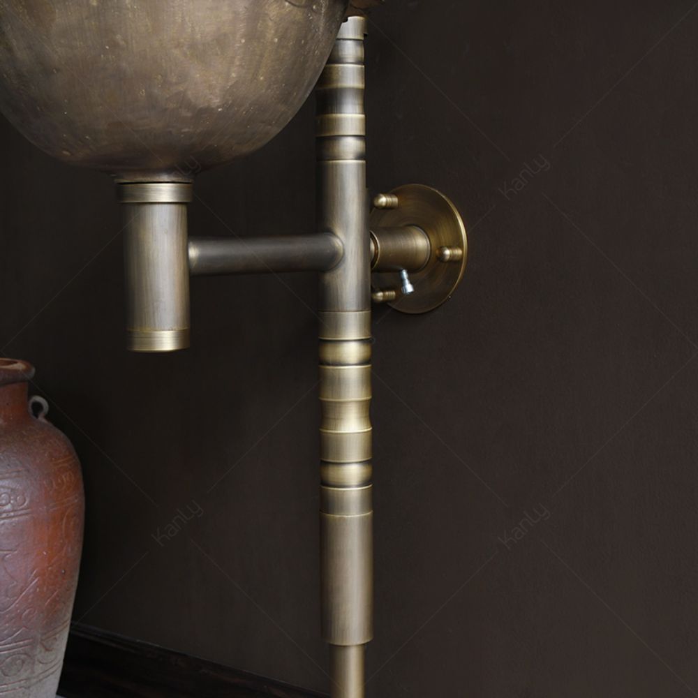 Bộ chậu lavabo Kanly treo tường bằng đồng DL2911B