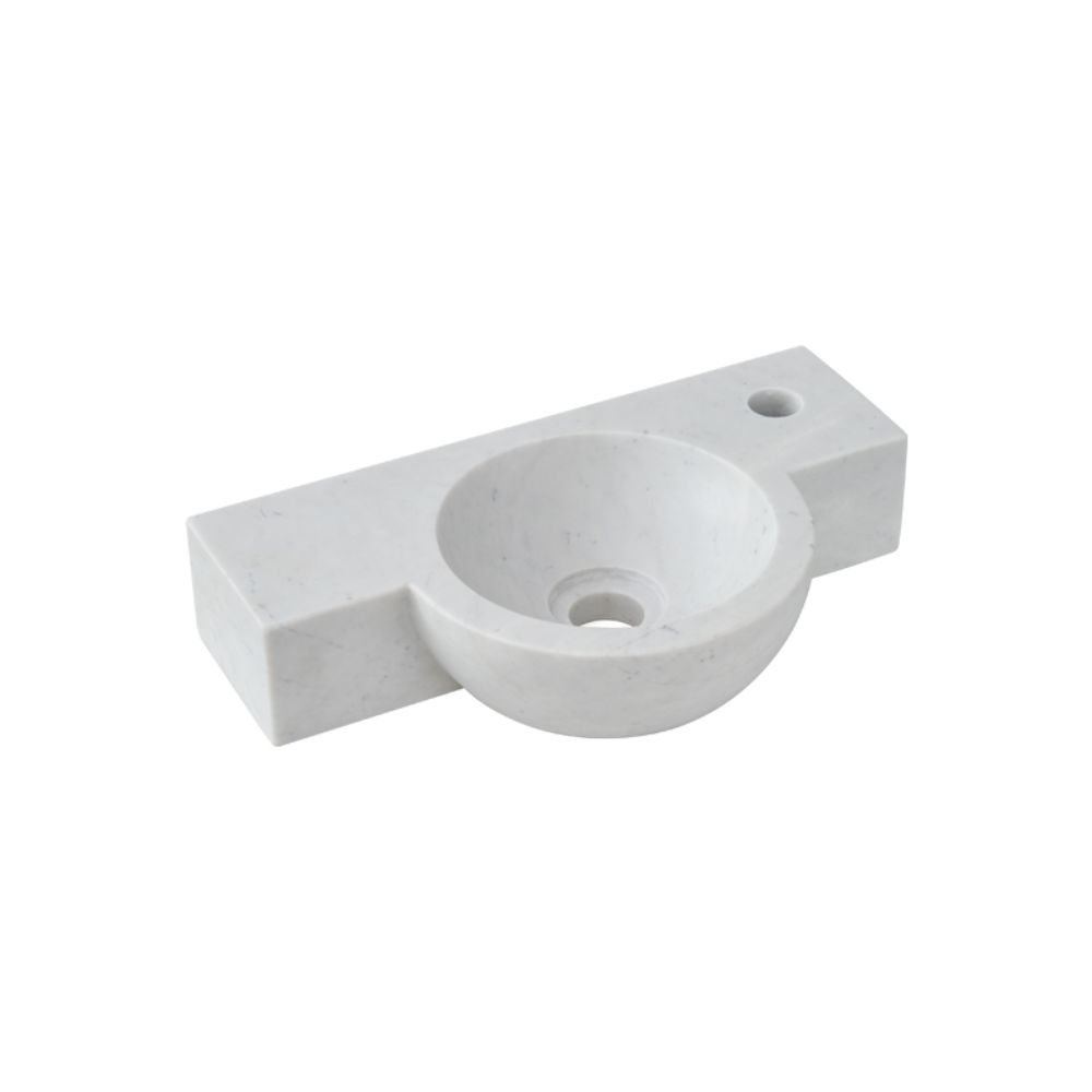 Chậu lavabo treo tường Kanly đá trắng sữa MAR6M013