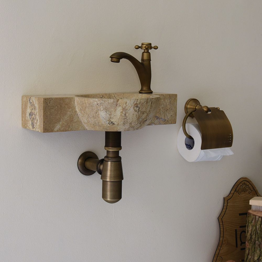 Chậu lavabo treo tường Kanly đá socola MAR6M014