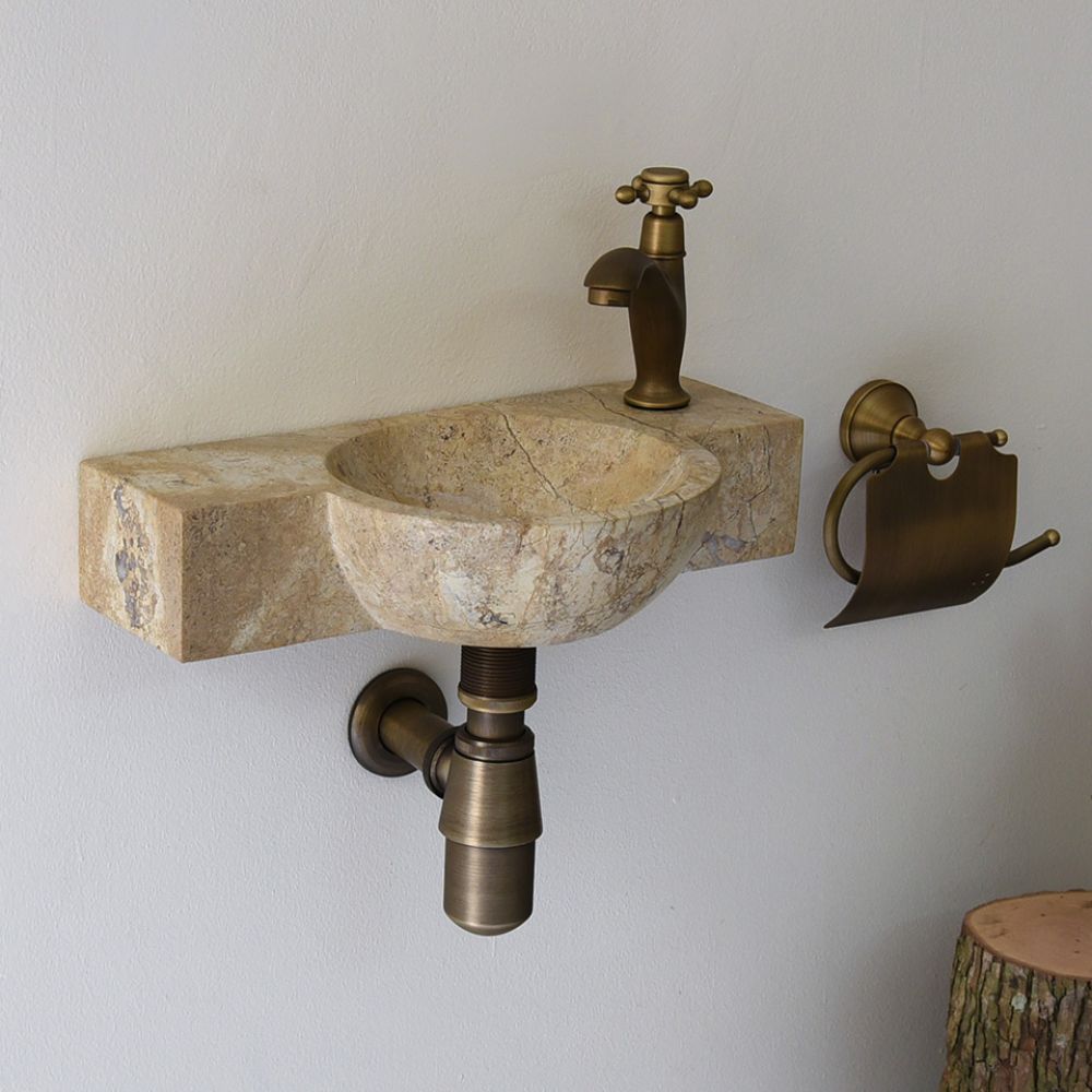 Chậu lavabo treo tường Kanly đá socola MAR6M014