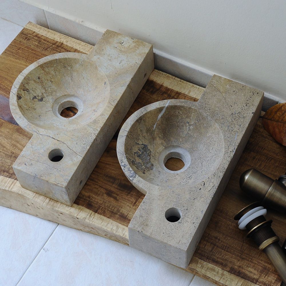 Chậu lavabo treo tường Kanly đá socola MAR6M014