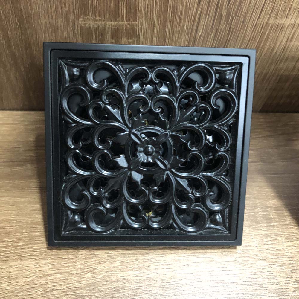 Phễu thoát sàn bằng đồng 10x10cm Kanly GCP01B