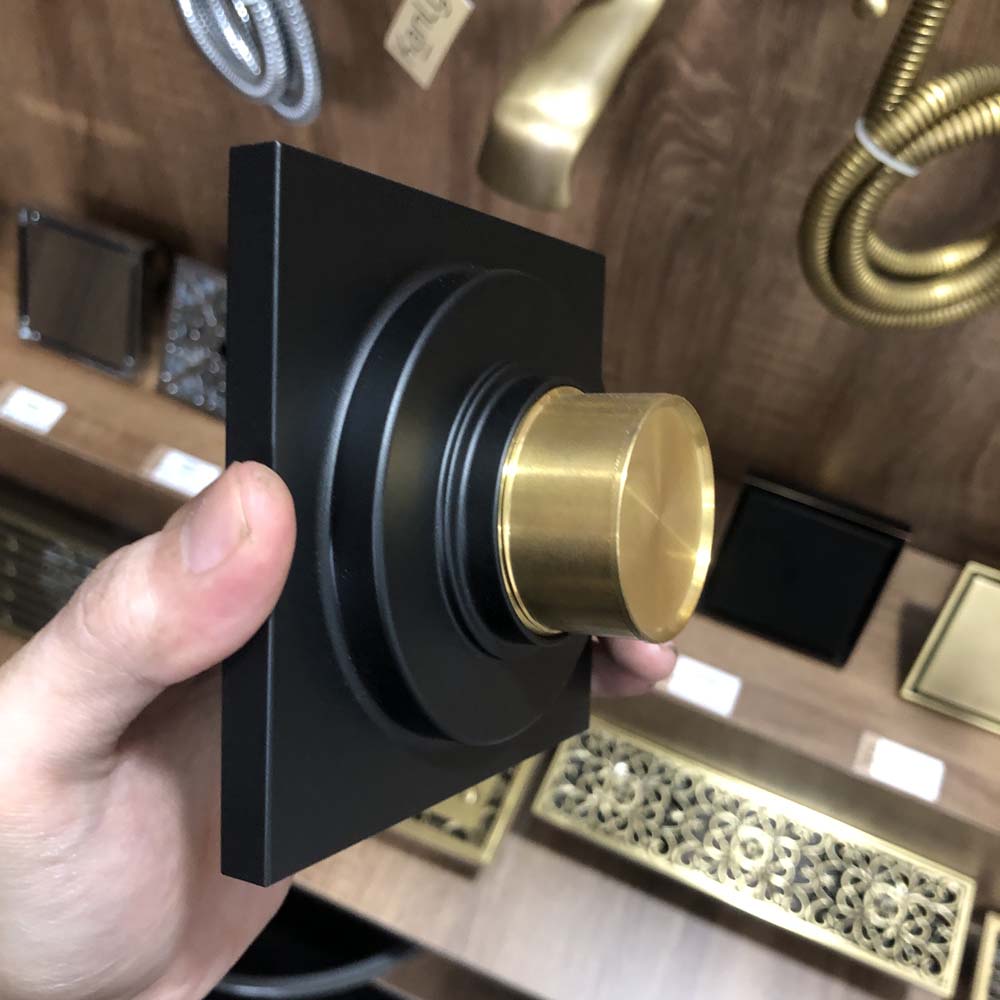 Phễu thoát sàn bằng đồng 10x10cm Kanly GCP01B