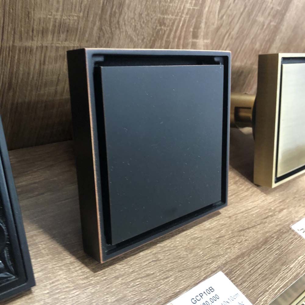 Phễu thoát sàn bằng đồng 10x10cm Kanly GCP10B