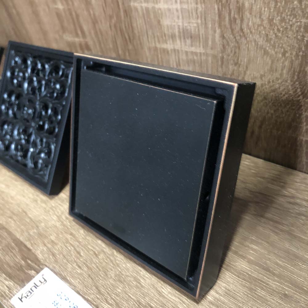 Phễu thoát sàn bằng đồng 10x10cm Kanly GCP10B