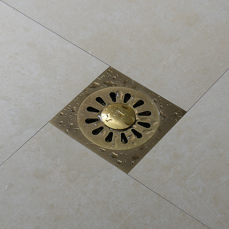 Phễu thu sàn bằng đồng Kanly GCP13