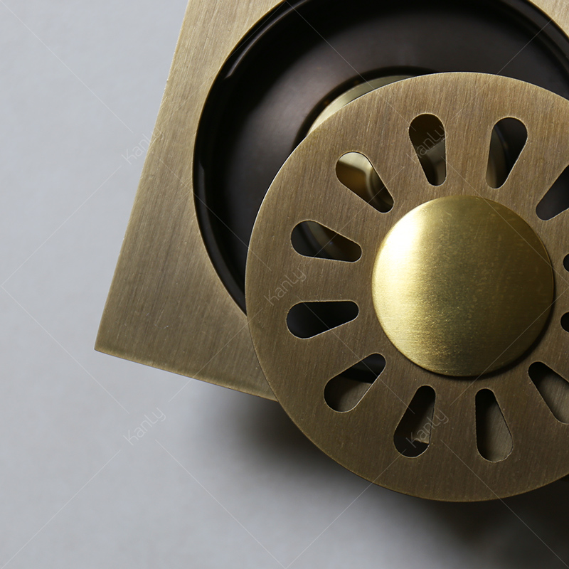 Phễu thu sàn bằng đồng Kanly GCP13