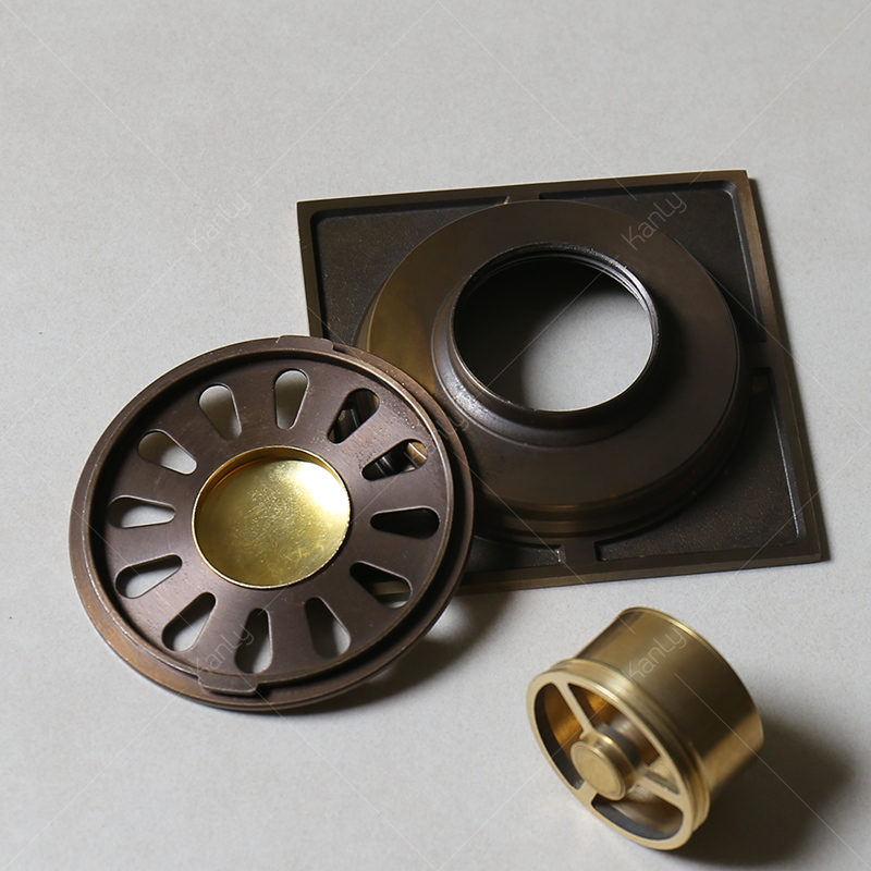 Phễu thu sàn bằng đồng Kanly GCP13