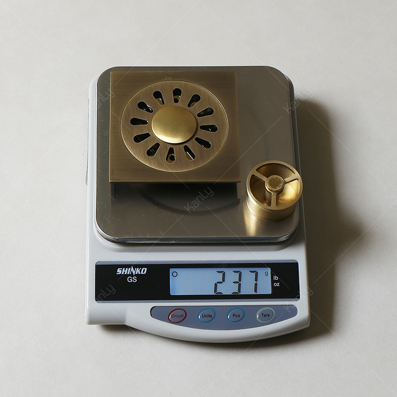 Phễu thu sàn bằng đồng Kanly GCP13