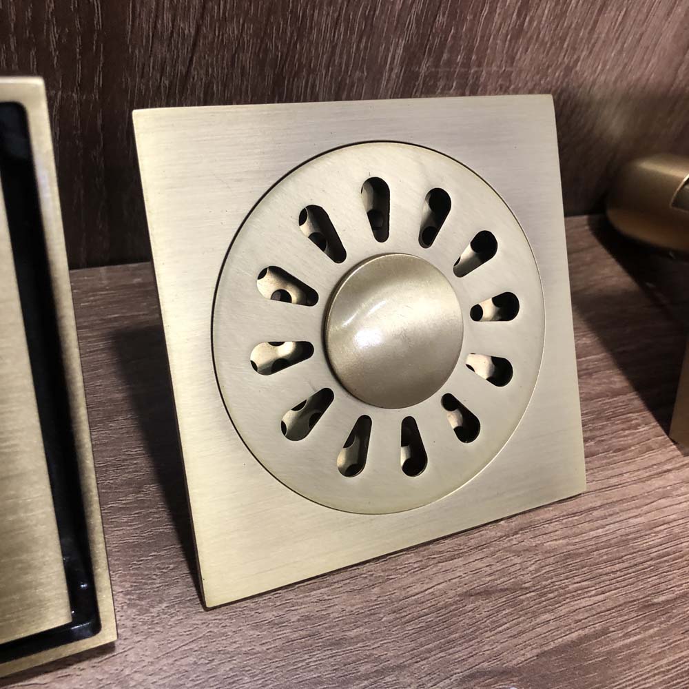 Phễu thu sàn bằng đồng Kanly GCP13