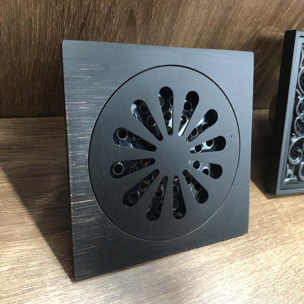 Phễu thoát sàn bằng đồng 10x10cm Kanly GCP13B