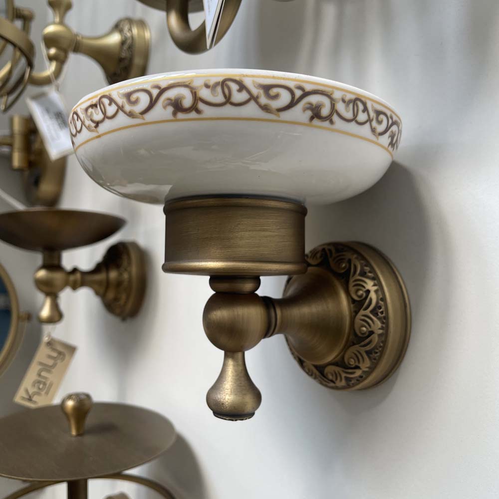 Giá để xà phòng bằng đồng Kanly GCH04