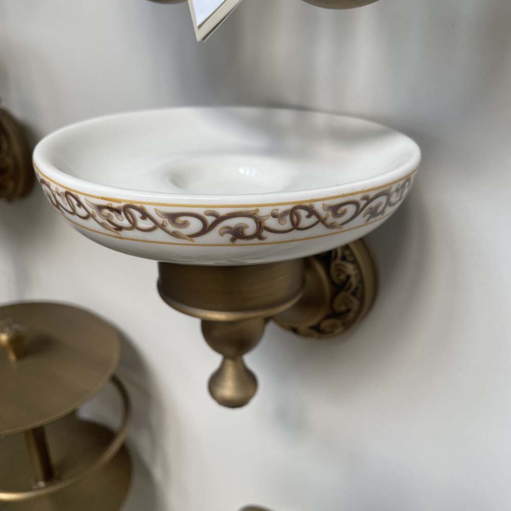 Giá để xà phòng bằng đồng Kanly GCH04