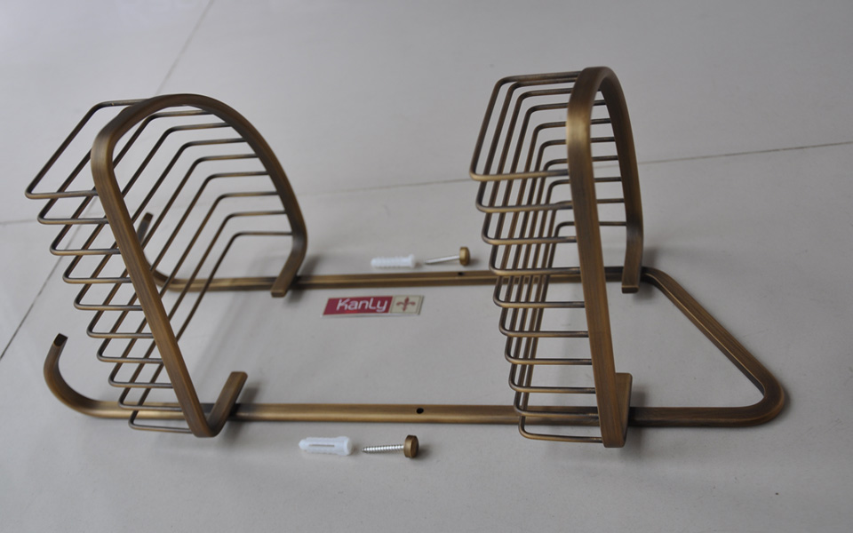 Kệ treo góc bằng đồng Kanly GCK27