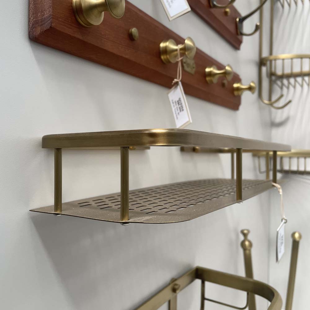 Kệ treo góc nhà tắm bằng đồng Kanly GCK30/30B