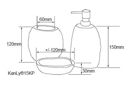 Bộ lọ đựng nước rửa Kanly PK15