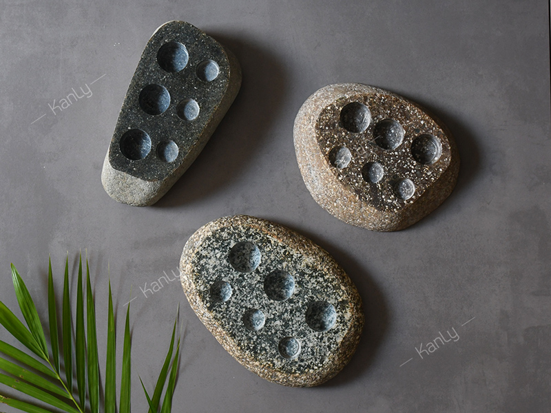 Khay đá cuội đựng viên khăn nén du lịch Kanly PK55KN