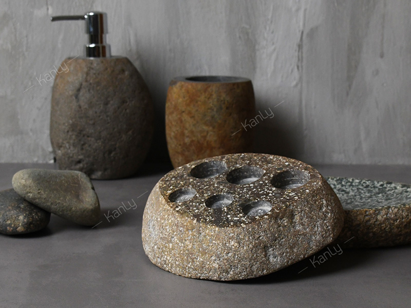 Khay đá cuội đựng viên khăn nén du lịch Kanly PK55KN