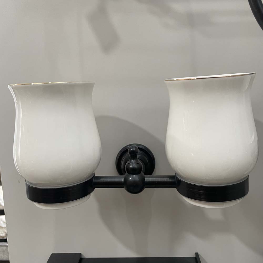 Giá để cốc đôi bằng đồng Kanly GCK08B