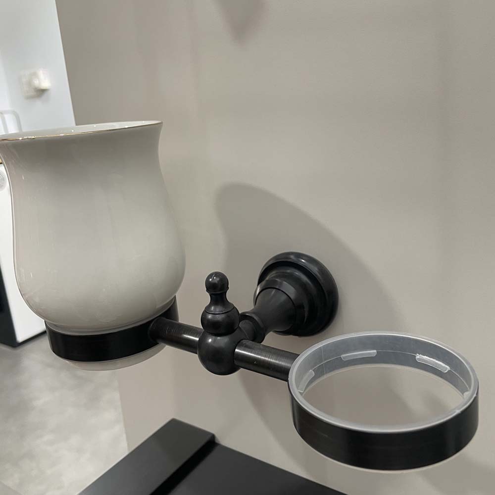 Giá để cốc đôi bằng đồng Kanly GCK08B