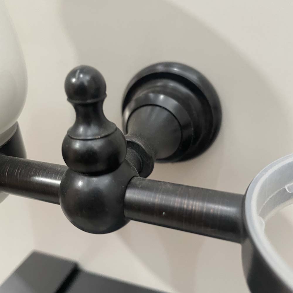 Giá để cốc đôi bằng đồng Kanly GCK08B