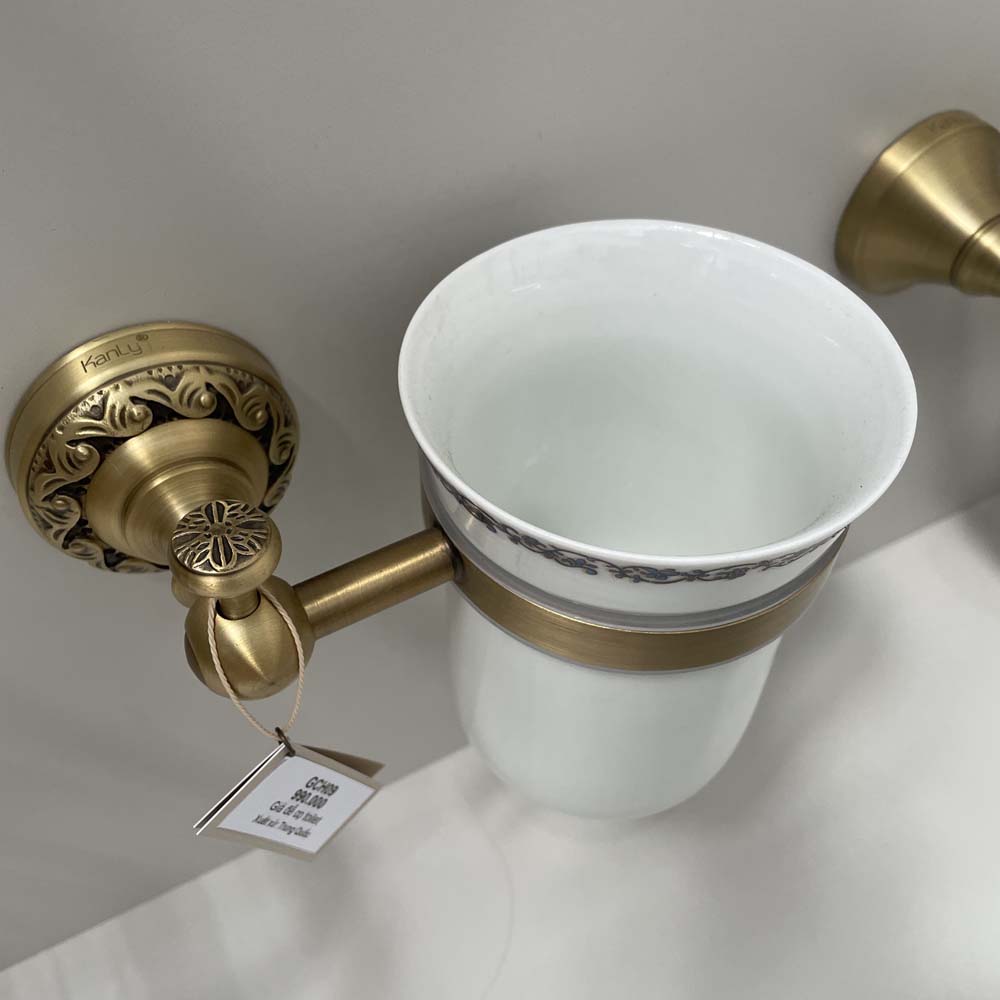 Giá để cọ toilet đồng Kanly GCH09