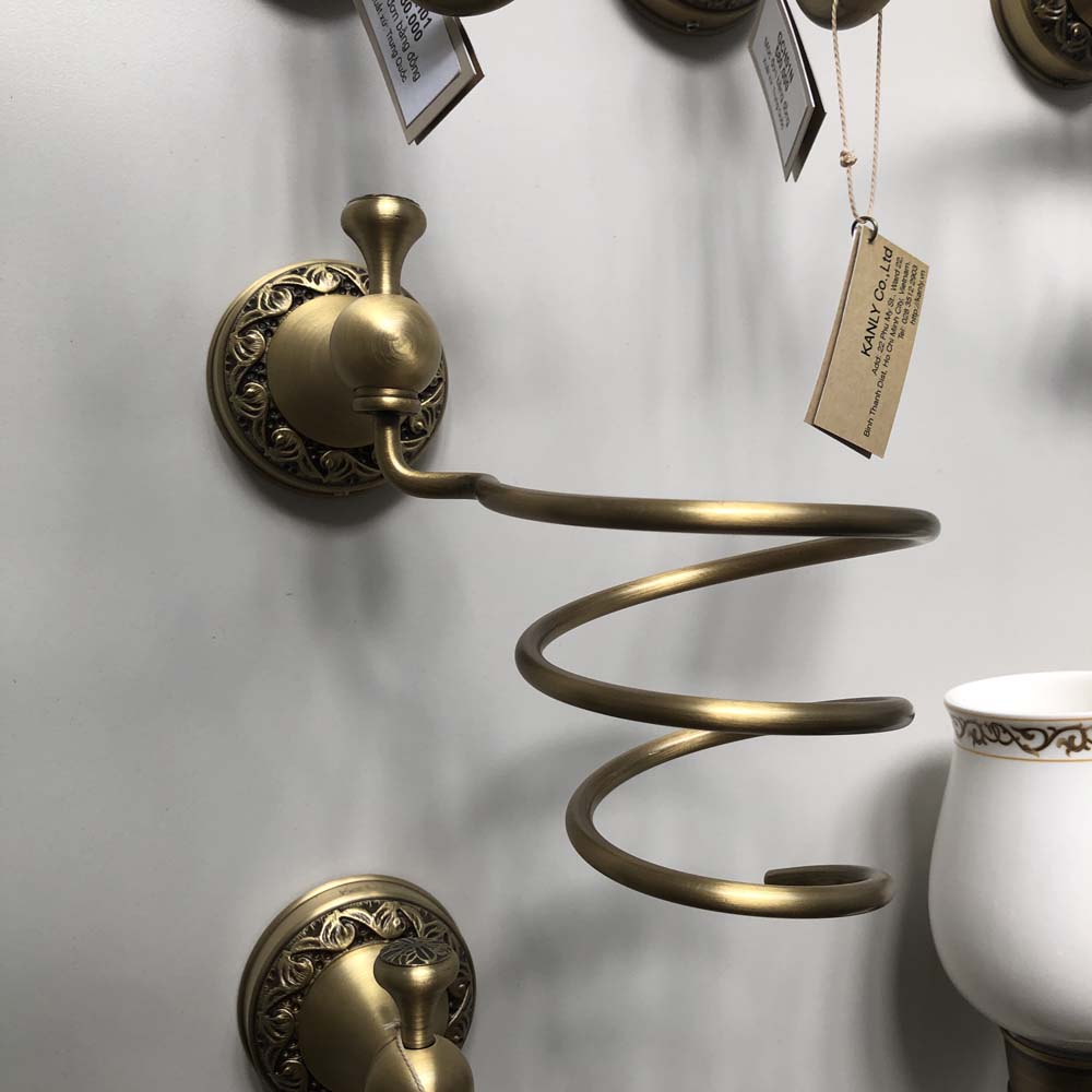 Giá để máy sấy tóc bằng đồng Kanly GCH16